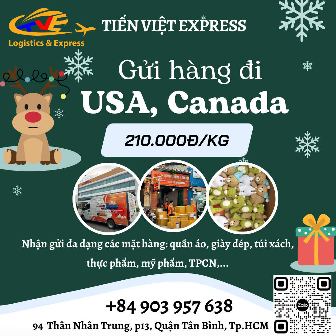 Gửi hàng đi Mỹ, Canada Tiến Việt Express